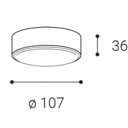 LED2 - LED-kattovalaisin ROLO LED/6W/230V IP65 antrasiitti