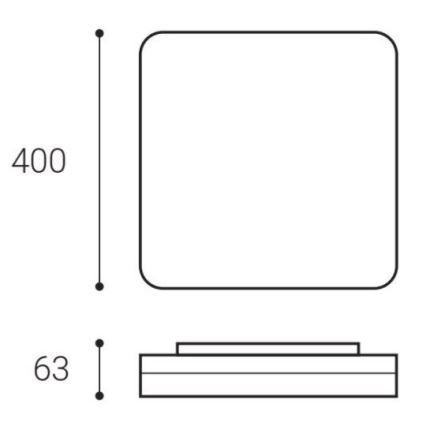 LED2 - LED-kattovalaisin SQUARE II LED / 30W / 230V 3000/4000 / 5700K IP54