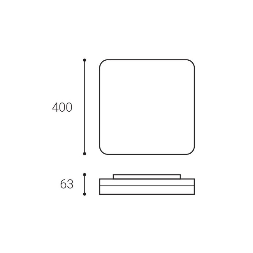 LED2 - LED-kattovalaisin SQUARE II LED / 30W / 230V 3000/4000 / 5700K IP54