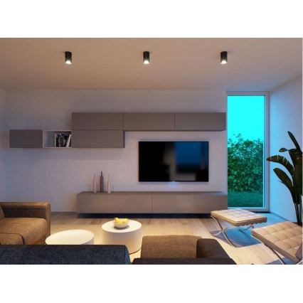 LED2 - LED-kattovalaisin TUBUS LED/9W/230V musta