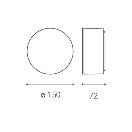 LED2 - LED-kattovalo BUTTON LED/12W/230V CRI 90 musta
