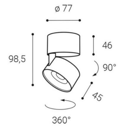 LED2 - LED-kohdevalaisin KLIP ON LED / 11W / 230V valkoinen