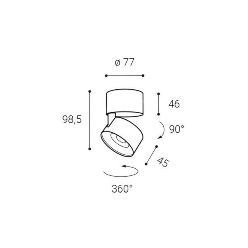 LED2 - LED-kohdevalaisin KLIP ON LED / 11W / 230V valkoinen
