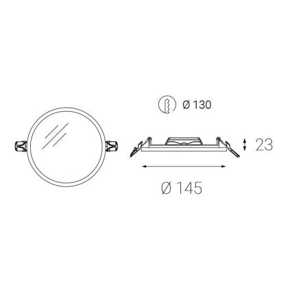 LED2 - LED Kylpyhuoneen upotettava valo SLIM LED/10W/230V IP43 CRI 90