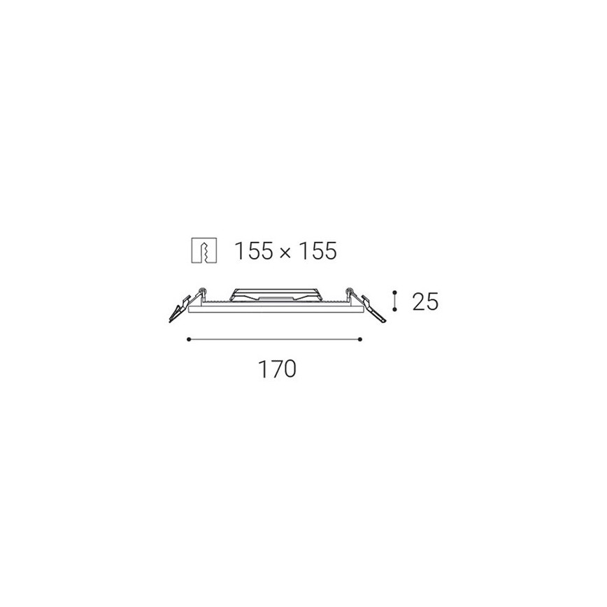 LED2 - LED Kylpyhuoneen upotettava valo SLIM LED/15W/230V IP43 CRI 90