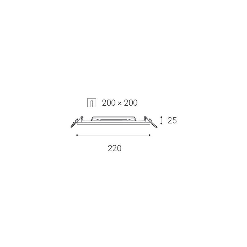 LED2 - LED Kylpyhuoneen upotettava valo SLIM LED/20W/230V IP43 CRI 90