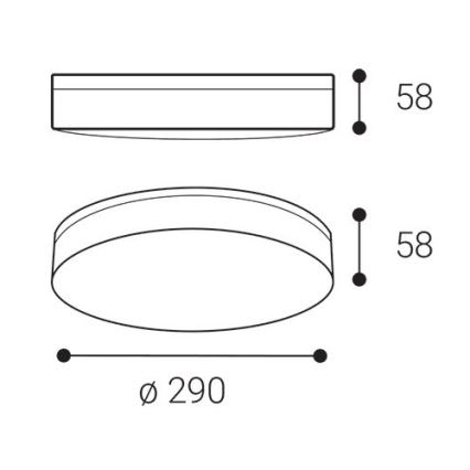 LED2 - LED-kylpyhuoneen kattovalaisin YPSO LED/22W/230V 3000/4000K IP54 Ø 29 cm valkoinen