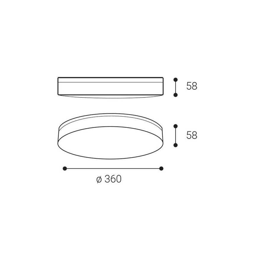 LED2 - LED-kylpyhuoneen kattovalaisin YPSO LED/30W/230V 3000/4000K IP54 Ø 36 cm valkoinen