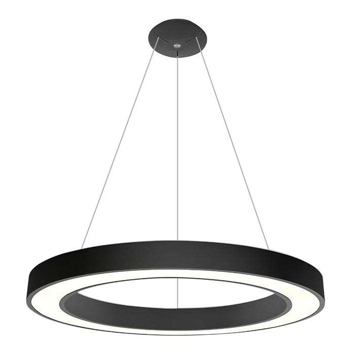 LED2 - LED Riippuvalaisin SATURN LED/80W/230V 3000K d. 80 cm musta