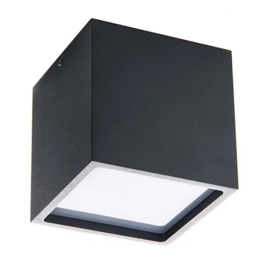 LED2 - LED-ulkokattovalaisin CUBE LED/12W/230V antrasiitti IP54