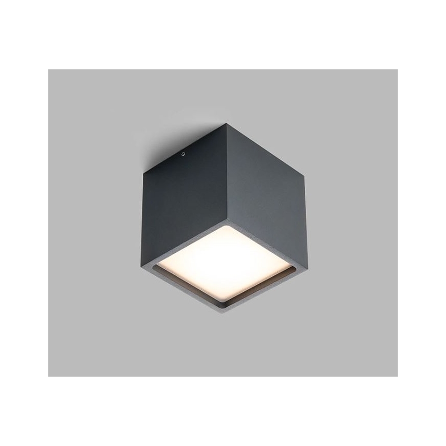 LED2 - LED-ulkokattovalaisin CUBE LED/12W/230V antrasiitti IP54