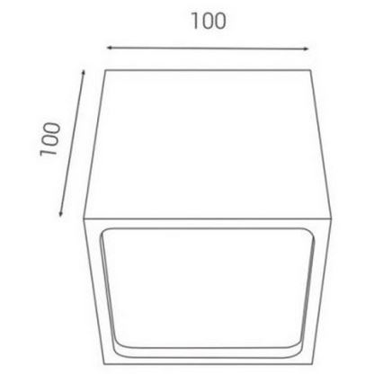LED2 - LED-ulkokattovalaisin CUBE LED/12W/230V antrasiitti IP54