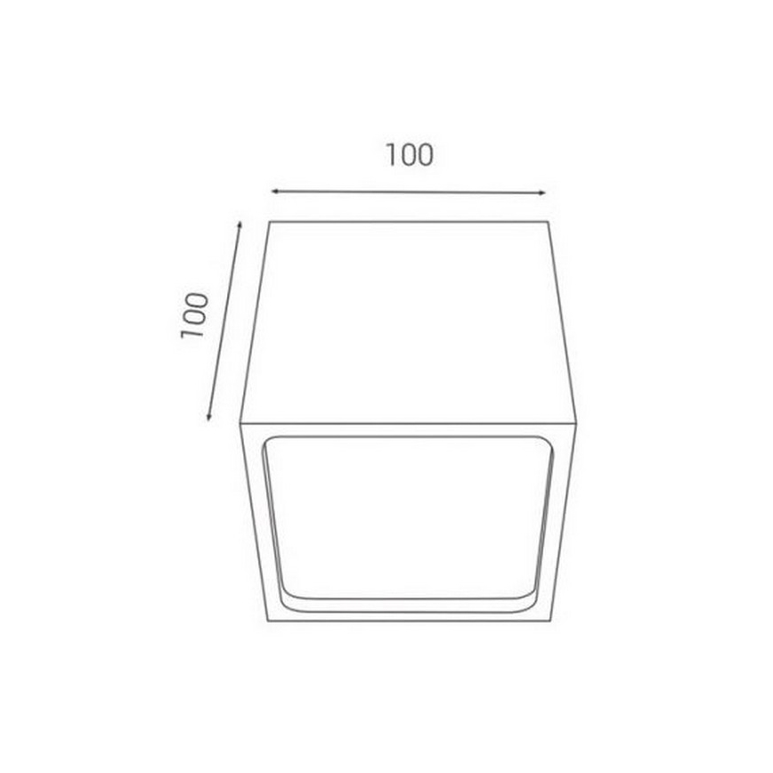 LED2 - LED-ulkokattovalaisin CUBE LED/12W/230V antrasiitti IP54