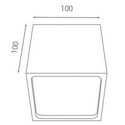 LED2 - LED-ulkokattovalaisin CUBE LED/12W/230V valkoinen IP54