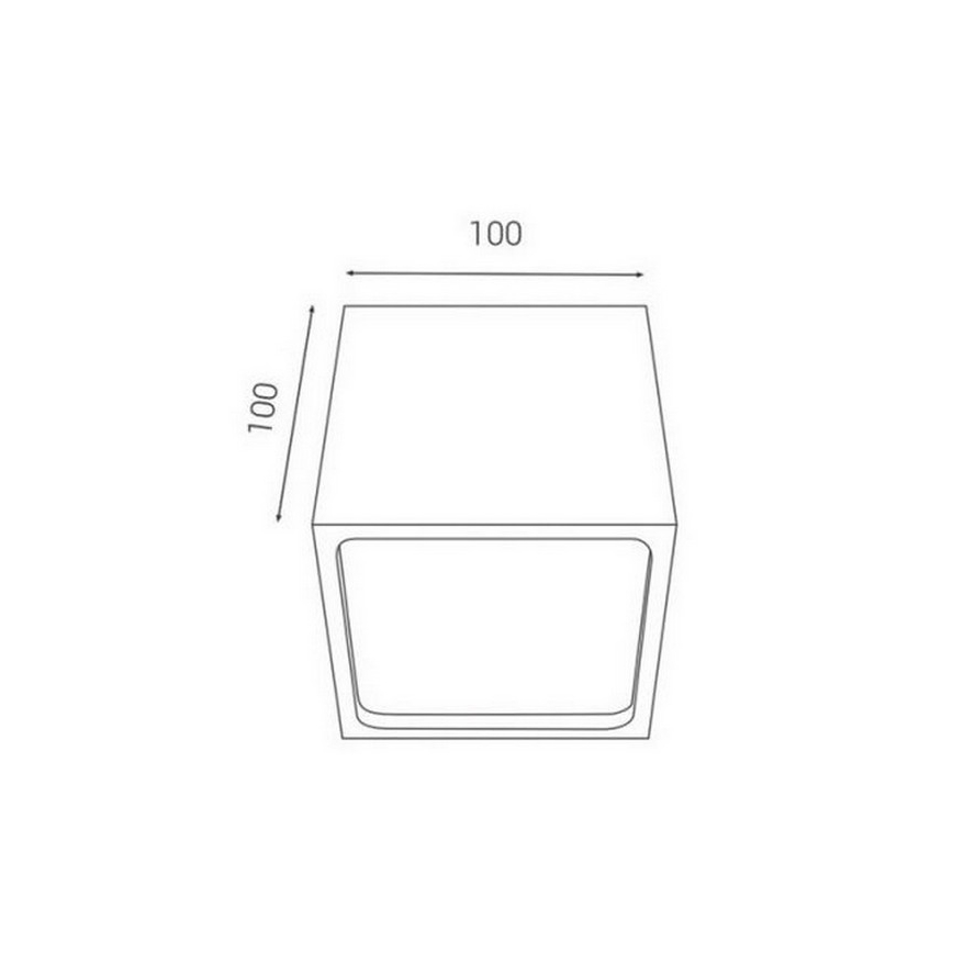 LED2 - LED-ulkokattovalaisin CUBE LED/12W/230V valkoinen IP54