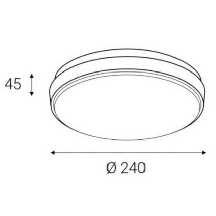 LED2 - LED-ulkokattovalaisin LUNA LED/25W/230V  IP54 pyöreä