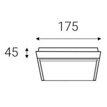 LED2 - LED-ulkokattovalaisin QUADO LED/10W/230V antrasiitti IP54