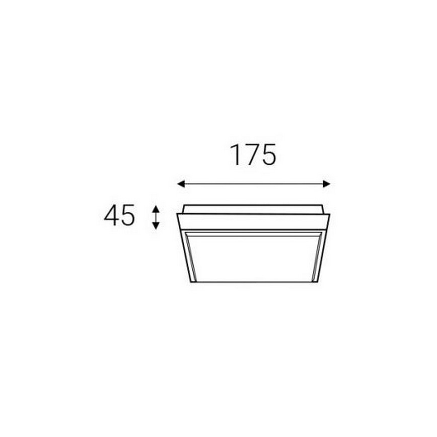 LED2 - LED-ulkokattovalaisin QUADO LED/10W/230V antrasiitti IP54