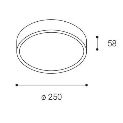 LED2 - LED Ulkokattovalo MIRA LED/18W/230V IP65 musta