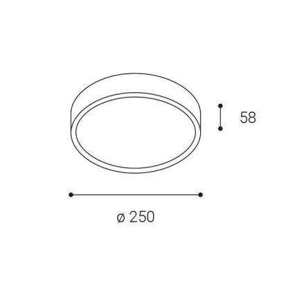 LED2 - LED Ulkokattovalo MIRA LED/18W/230V IP65 valkoinen