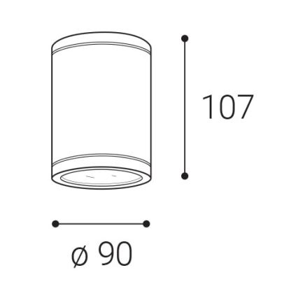 LED2-LED Ulkokohdevalo TUBO LED/10W/230V IP65 3000K/4000K/5700K musta