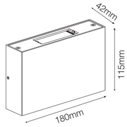 LED2 - LED-ulkoseinävalaisin BLADE 2xLED/12W/230V IP54