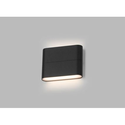 LED2 - LED-ulkoseinävalaisin FLAT 2xLED/3W/230V antrasiitti IP54