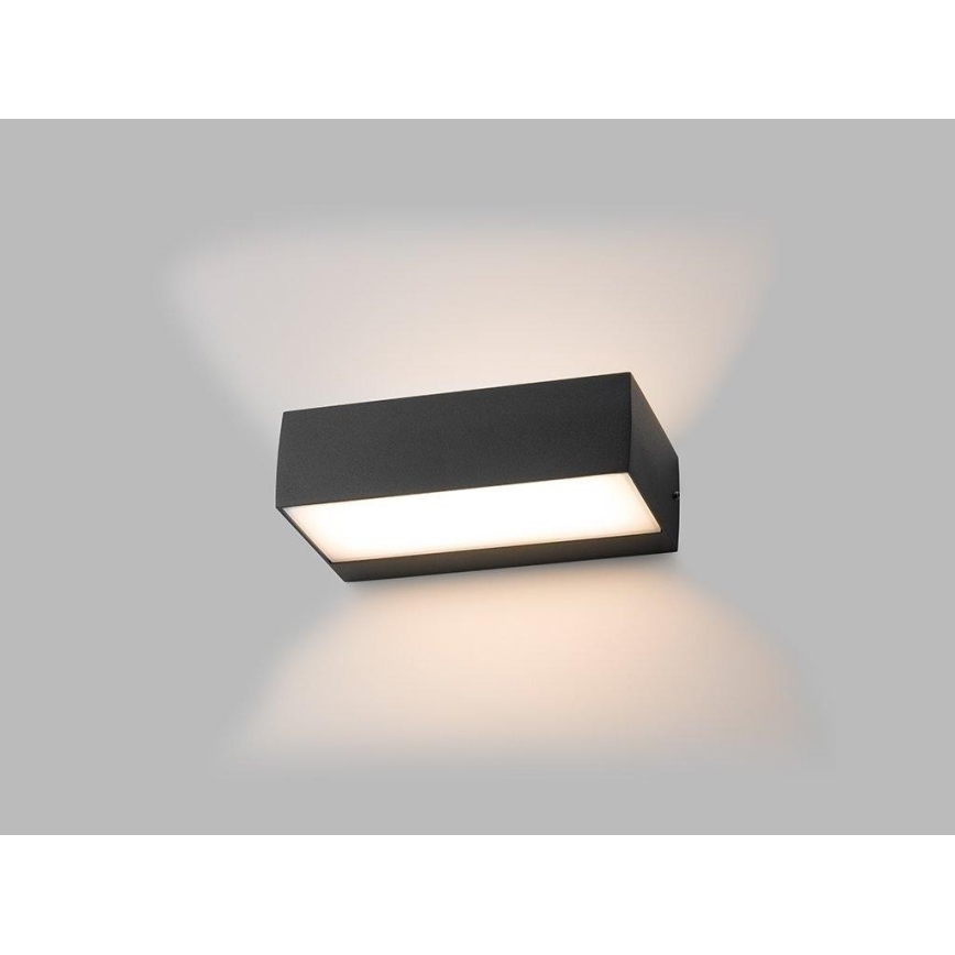 LED2 - LED-ulkoseinävalaisin KVADER LED/9W/230V IP54