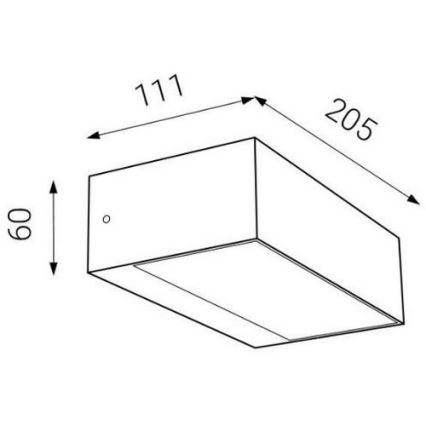LED2 - LED-ulkoseinävalaisin KVADER LED/9W/230V IP54