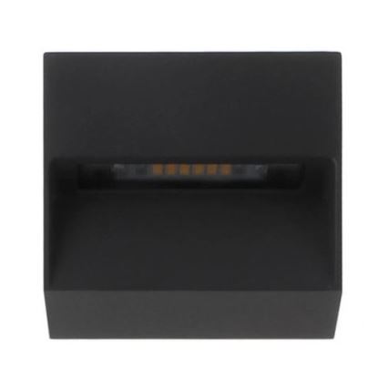 LED2 - LED-ulkoseinävalaisin STEP ON LED/3W/230V antrasiitti  IP54