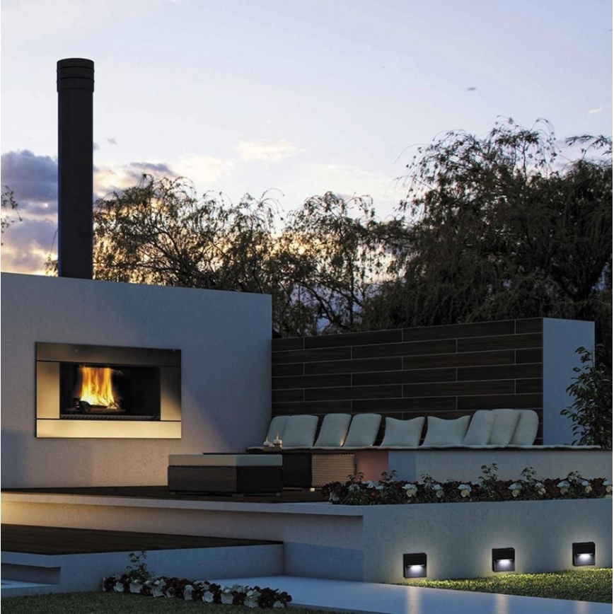 LED2 - LED-ulkoseinävalaisin STEP ON LED/3W/230V antrasiitti  IP54