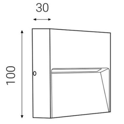 LED2 - LED-ulkoseinävalaisin STEP ON LED/3W/230V antrasiitti  IP54