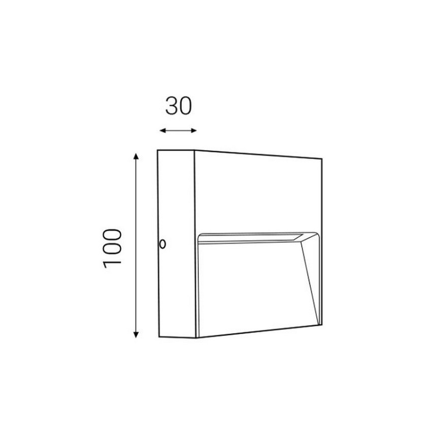 LED2 - LED-ulkoseinävalaisin STEP ON LED/3W/230V antrasiitti  IP54