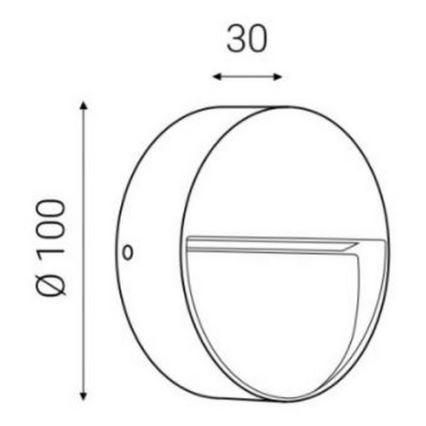 LED2 - LED-ulkoseinävalaisin STEP ON LED/3W/230V IP54