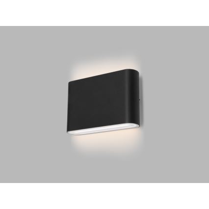 LED2 - LED Ulkoseinävalo FLAT 2xLED/3W/230V IP65 3000K/4000K/5700K musta