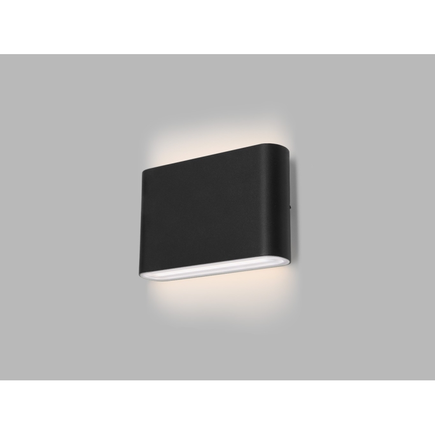 LED2 - LED Ulkoseinävalo FLAT 2xLED/3W/230V IP65 3000K/4000K/5700K musta