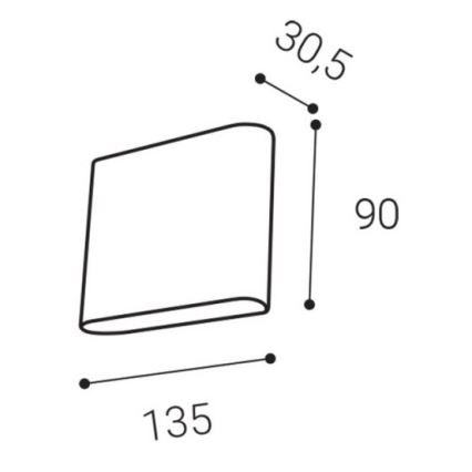 LED2 - LED Ulkoseinävalo FLAT 2xLED/3W/230V IP65 3000K/4000K/5700K musta