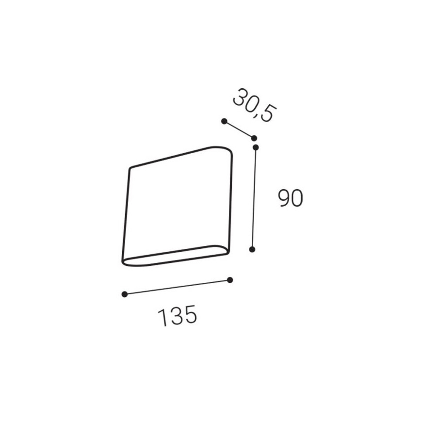 LED2 - LED Ulkoseinävalo FLAT 2xLED/3W/230V IP65 3000K/4000K/5700K musta