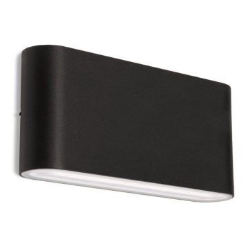 LED2 - LED Ulkoseinävalo FLAT 2xLED/5W/230V IP65 3000K/4000K/5700K musta