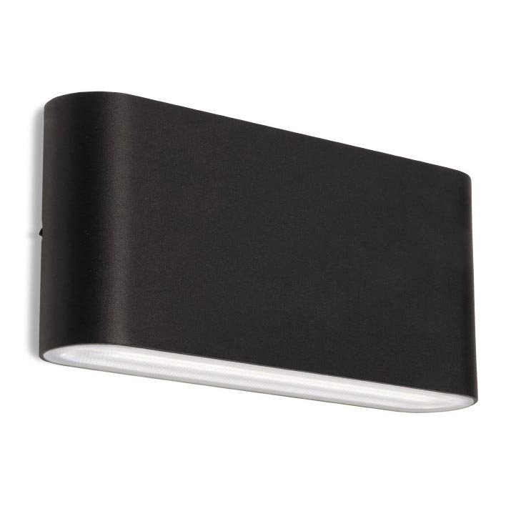 LED2 - LED Ulkoseinävalo FLAT 2xLED/5W/230V IP65 3000K/4000K/5700K musta