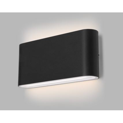 LED2 - LED Ulkoseinävalo FLAT 2xLED/5W/230V IP65 3000K/4000K/5700K musta