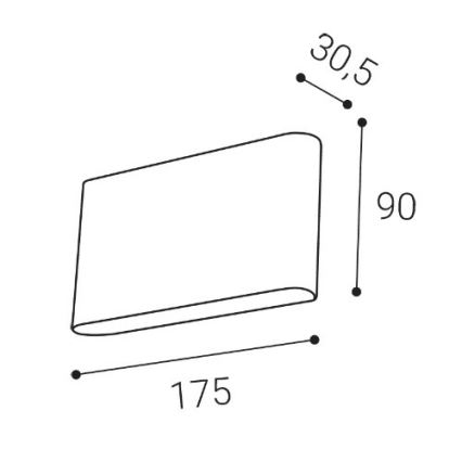 LED2 - LED Ulkoseinävalo FLAT 2xLED/5W/230V IP65 3000K/4000K/5700K musta