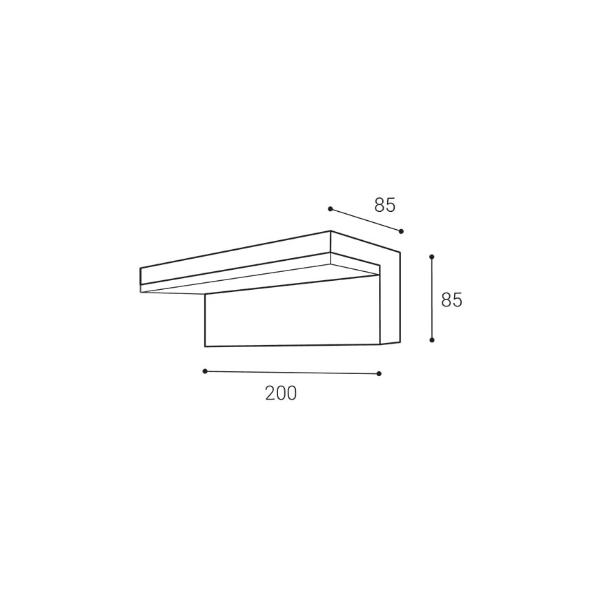 LED2 - LED Ulkoseinävalo HUGO LED/9W/230V IP54 3000K/4000K