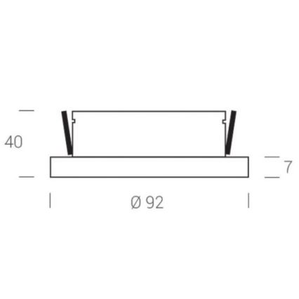 LED2 - LED-upotettava kohdevalaisin STATIC LED / 7W / 230V IP44