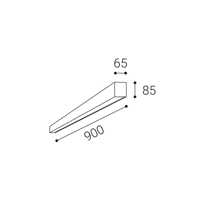 LED2 - LINO LED-kattovalaisin LED/24W/230V 3000/3500/4000K 90 cm musta