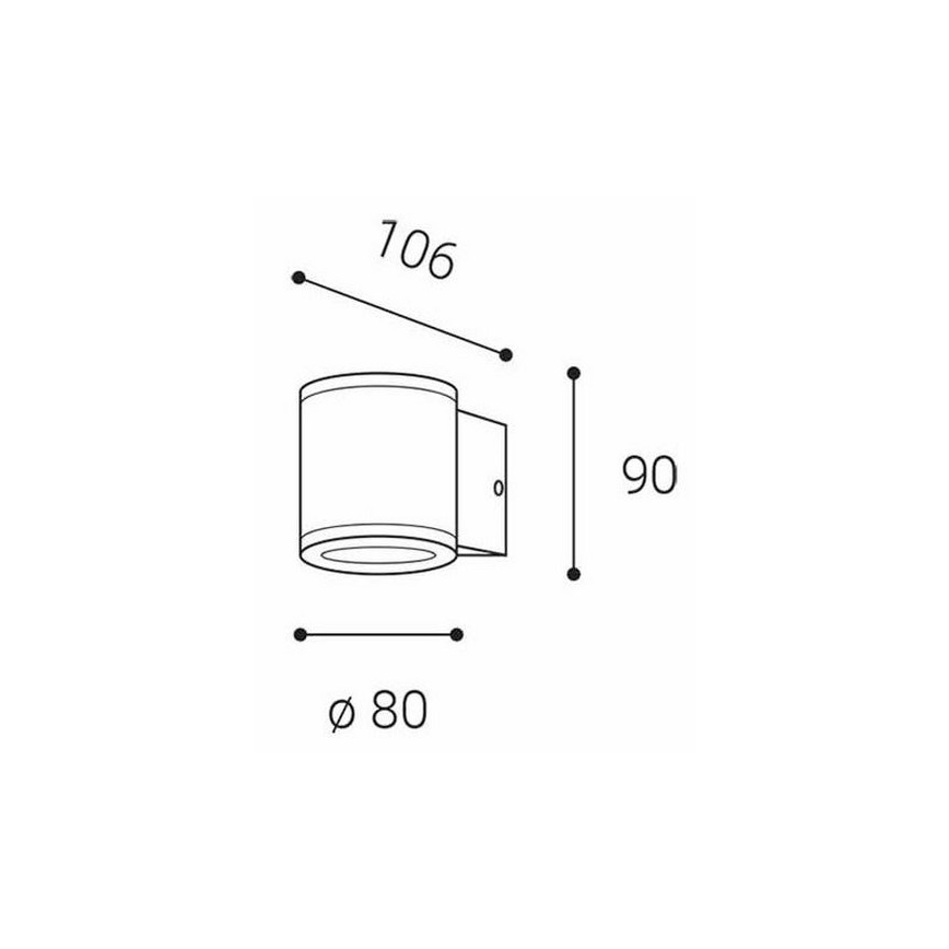 LED2 - Ulkoseinävalaisin MIDO 1xGU10/50W/230V antrasiitti IP54