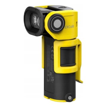 Ledlenser EXC6R - himmennettävä ladattava LED-lyhty lataustelakalla LED/1900 mAh IP68 300 lm 10 h keltainen