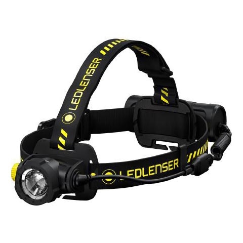 Ledlenser H7R WORK - himmennettävä, ladattava LED-otsalamppu, 4800 mAh, IP67, 1000 lm, 60 h, musta