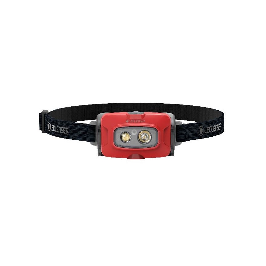 Ledlenser HF4R Core - himmennettävä ladattava otsalamppu, LED, 1000 mAh, IP68, 500 lm, 35 h, punainen