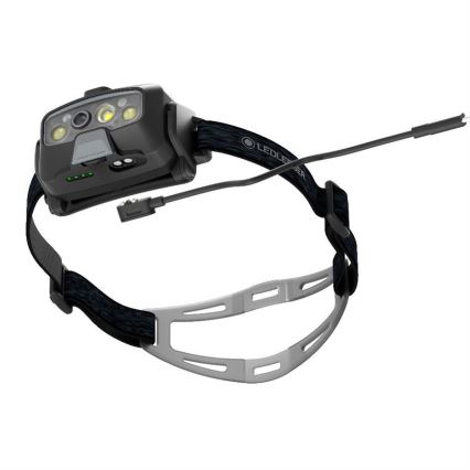 Ledlenser HF8R Core - himmennettävä LED-otsalamppu, ladattava 2000 mAh, IP68, 800 lm, 60 h, harmaa
